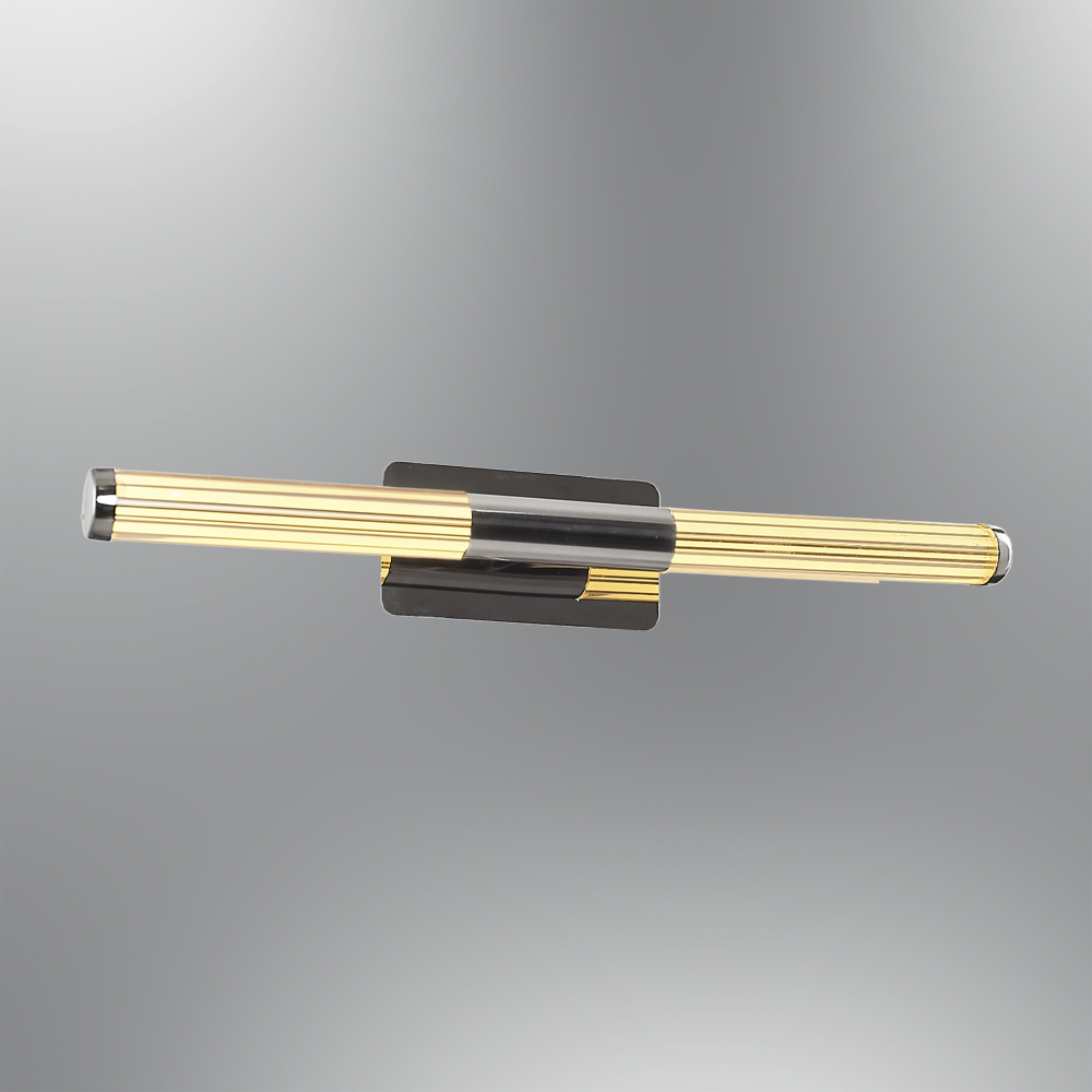 Sarı-Platin Akrilik LED Aplik 43x10 cm