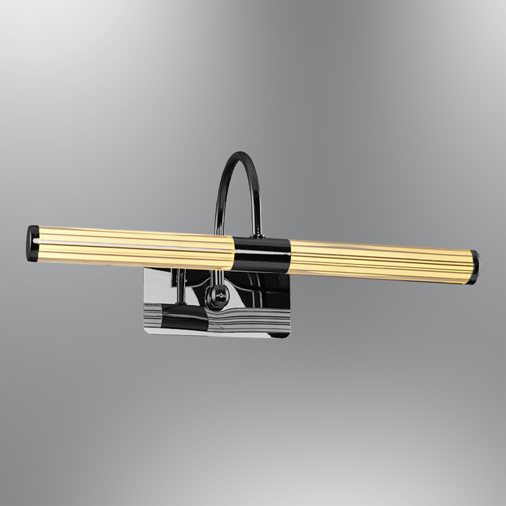 Sarı-Platin Akrilik LED Aplik 40x20 cm