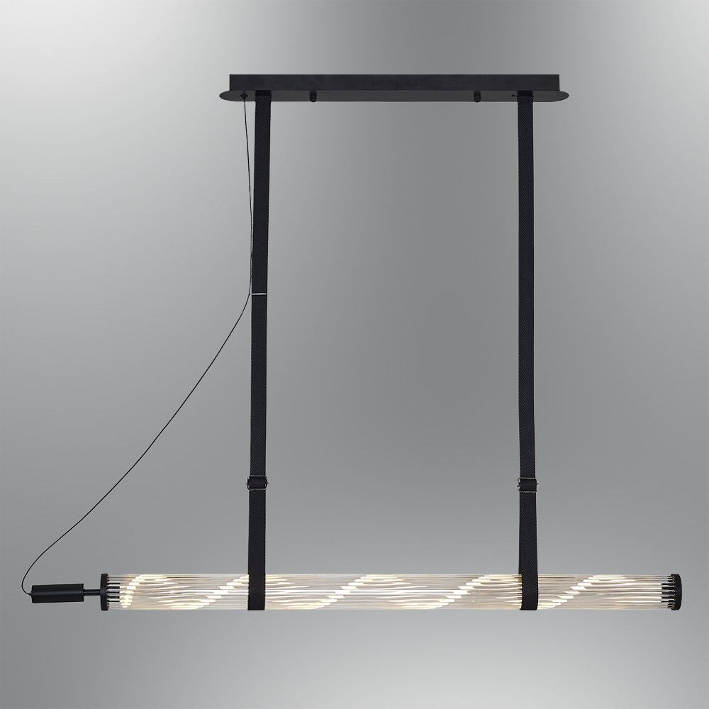 Kahve-Siyah Akrilik LED Avize 155x120 cm — görsel 4