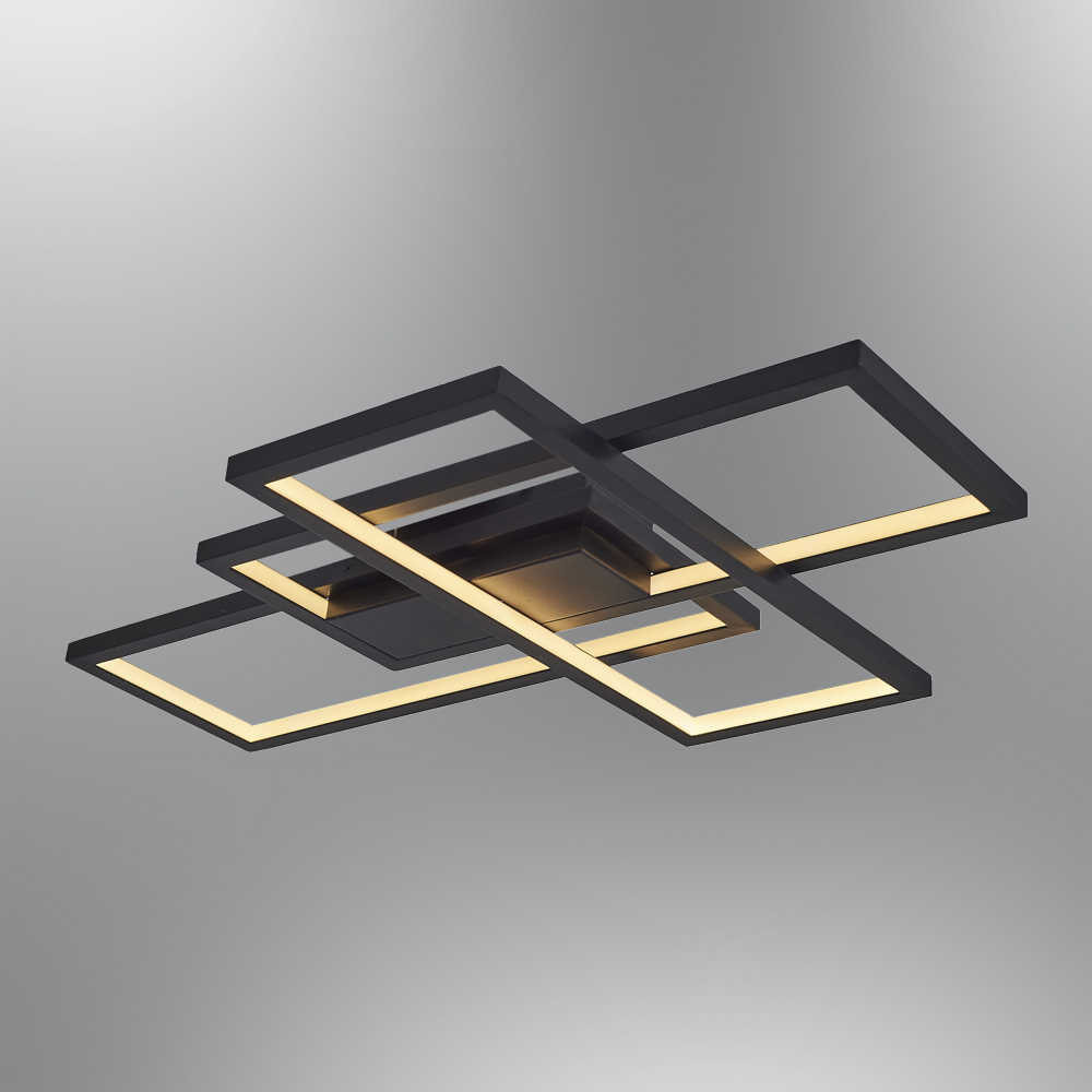 Siyah-Eskitme Akrilik LED Plafonyer 90x7 cm Siyah-Eskitme Akrilik LED Plafonyer 90x7 cm