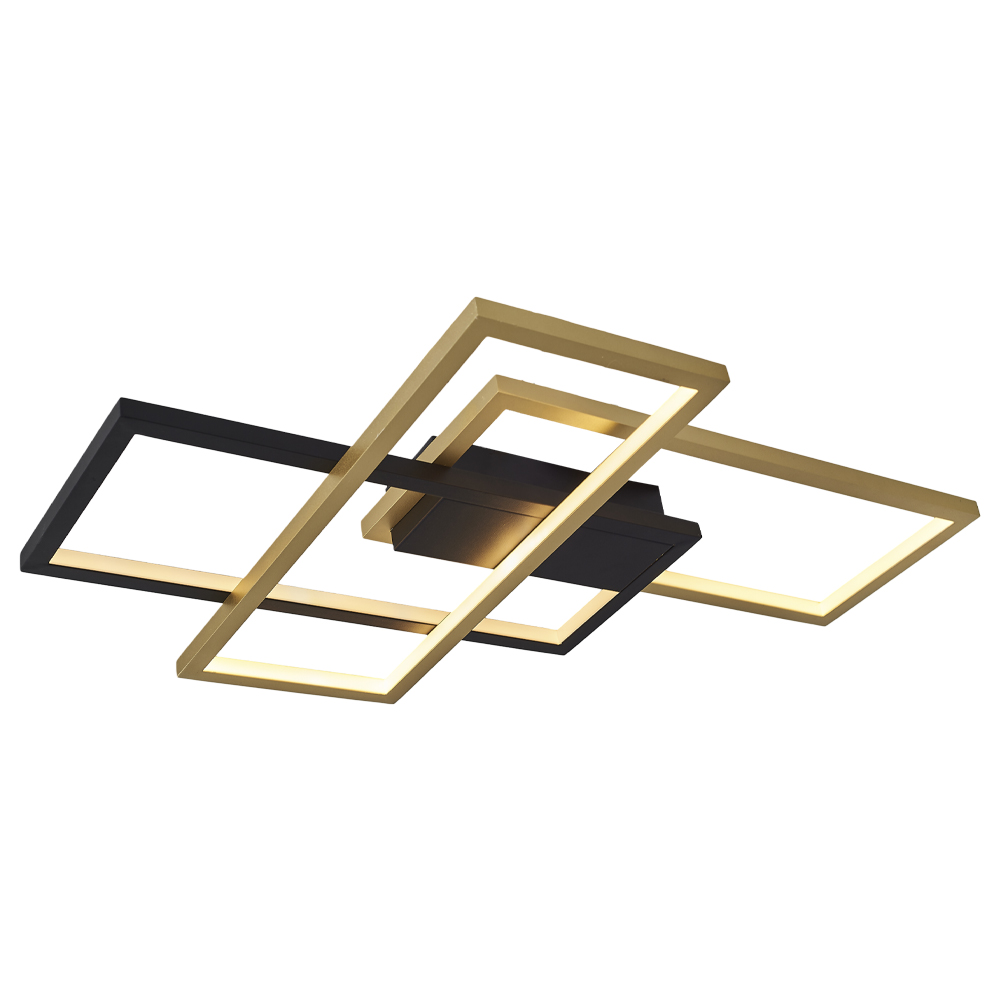 Siyah-Eskitme Akrilik LED Plafonyer 90x7 cm — görsel 3