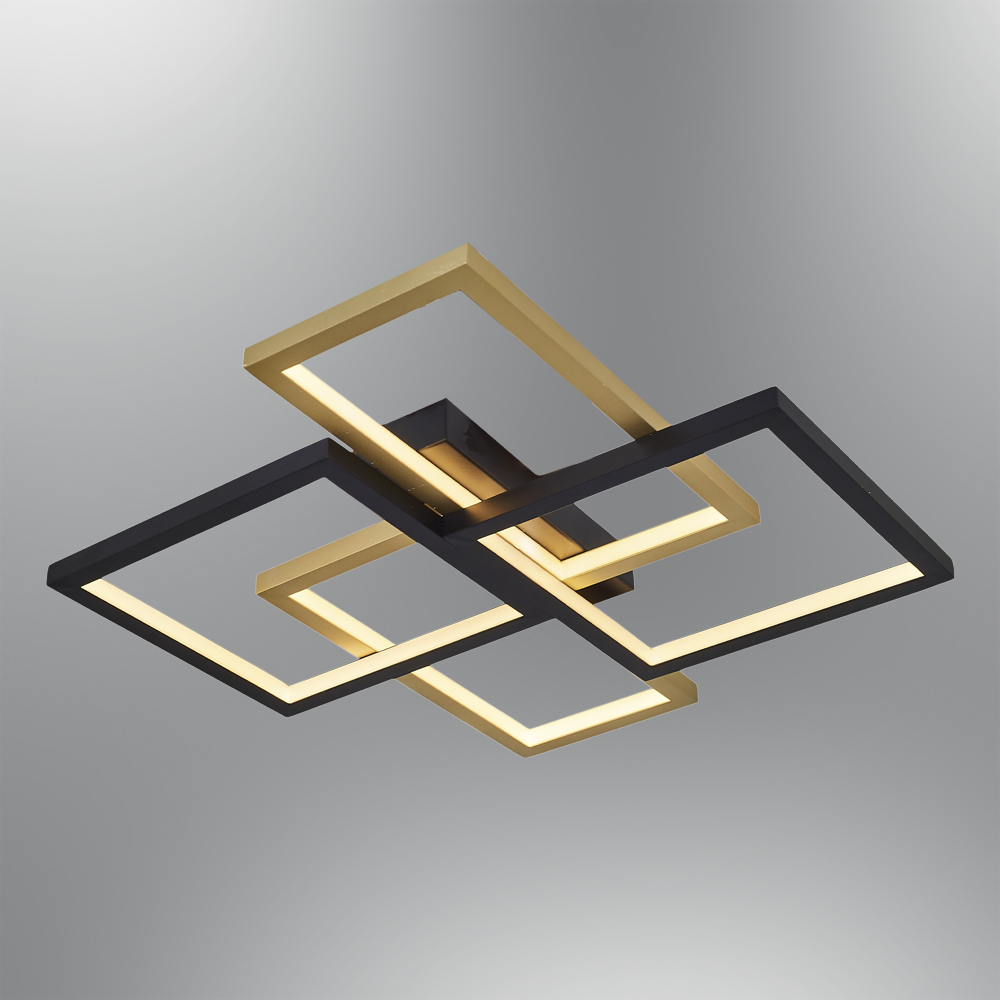 Siyah-Eskitme Akrilik LED Plafonyer 65x9 cm Siyah-Eskitme Akrilik LED Plafonyer 65x9 cm