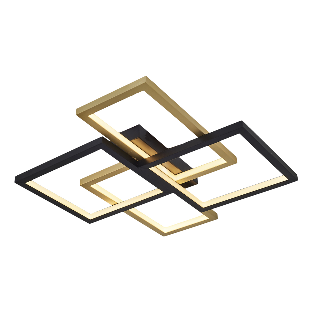 Siyah-Eskitme Akrilik LED Plafonyer 65x9 cm — görsel 4