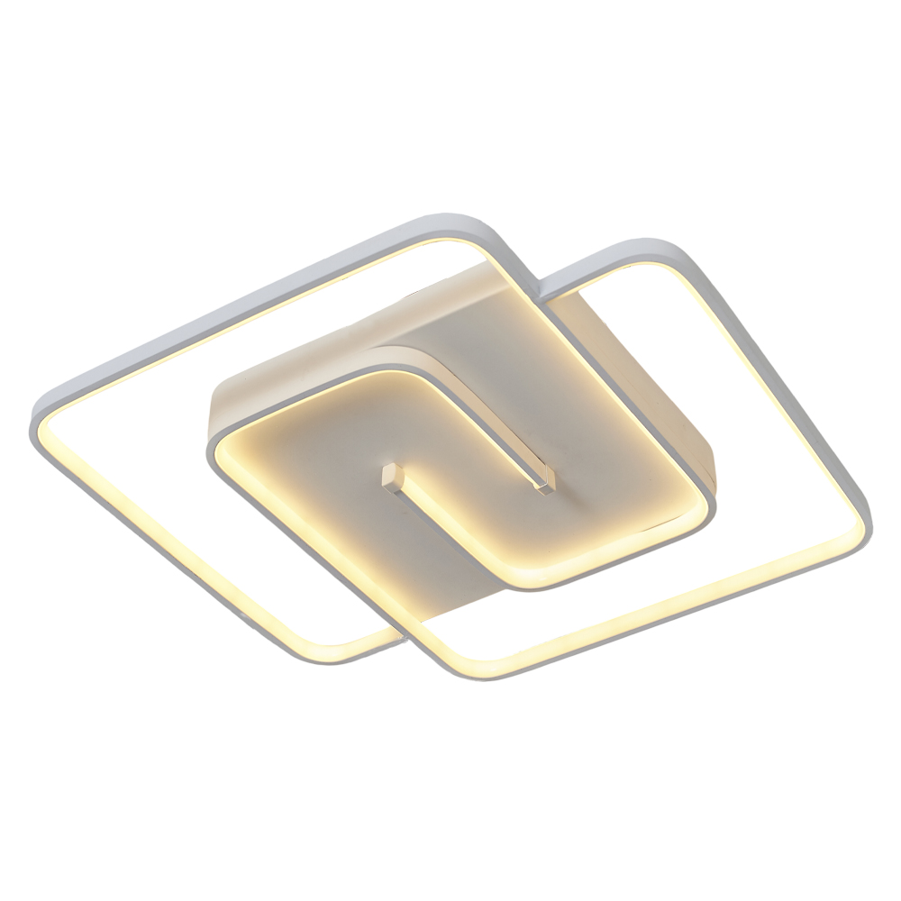 Beyaz-Siyah Akrilik LED Plafonyer 51x6 cm — görsel 3