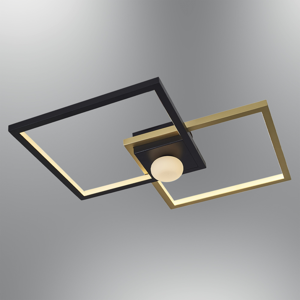 Siyah-Eskitme Akrilik LED Plafonyer 82x12 cm Siyah-Eskitme Akrilik LED Plafonyer 82x12 cm