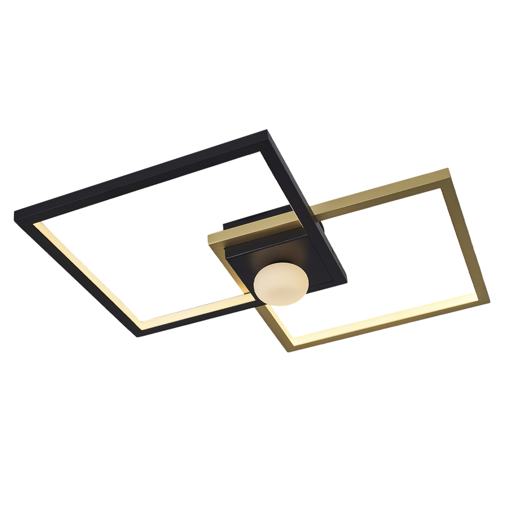 Siyah-Eskitme Akrilik LED Plafonyer 82x12 cm — görsel 3