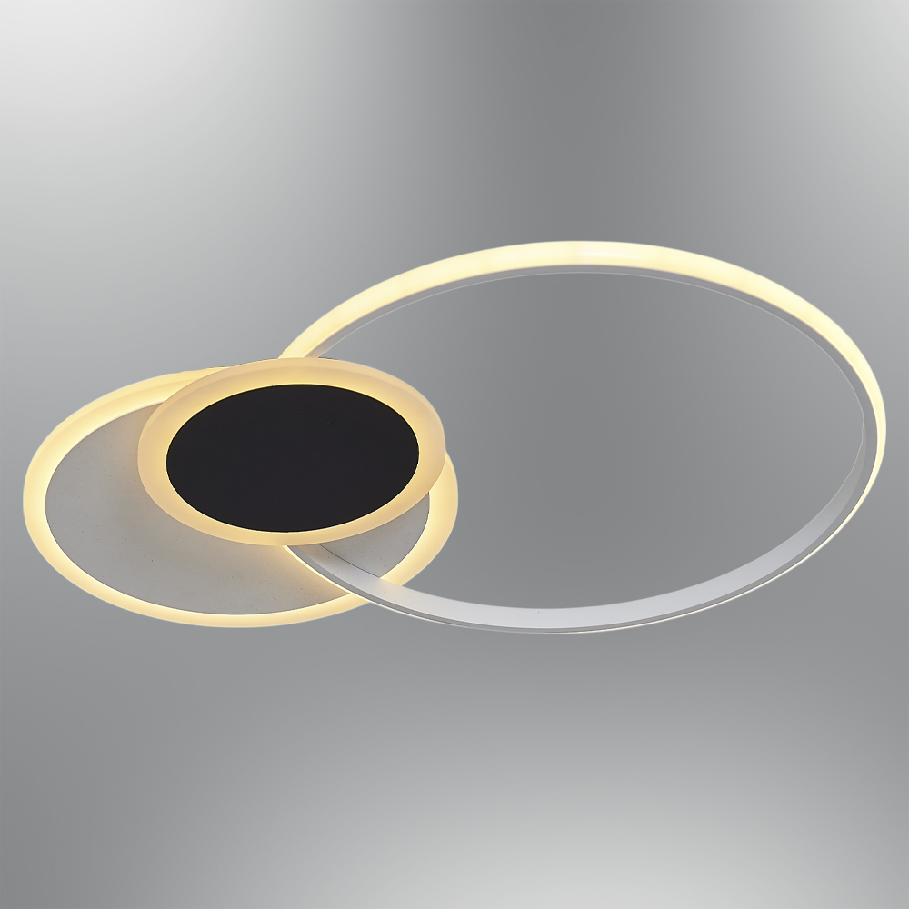 Beyaz-Siyah Akrilik LED Plafonyer 60x7 cm Beyaz-Siyah Akrilik LED Plafonyer 60x7 cm