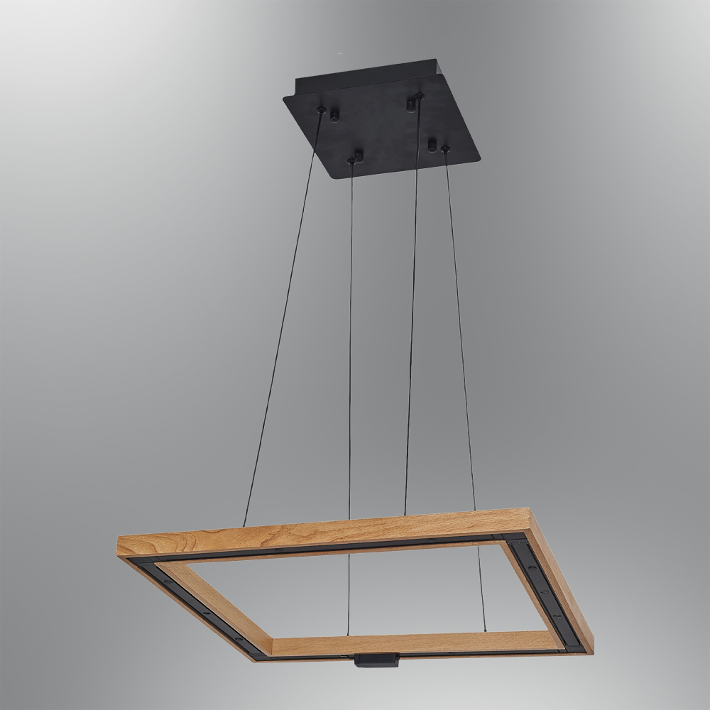 Wood LED Chandelier 50x120 cm Wood LED Chandelier 50x120 cm