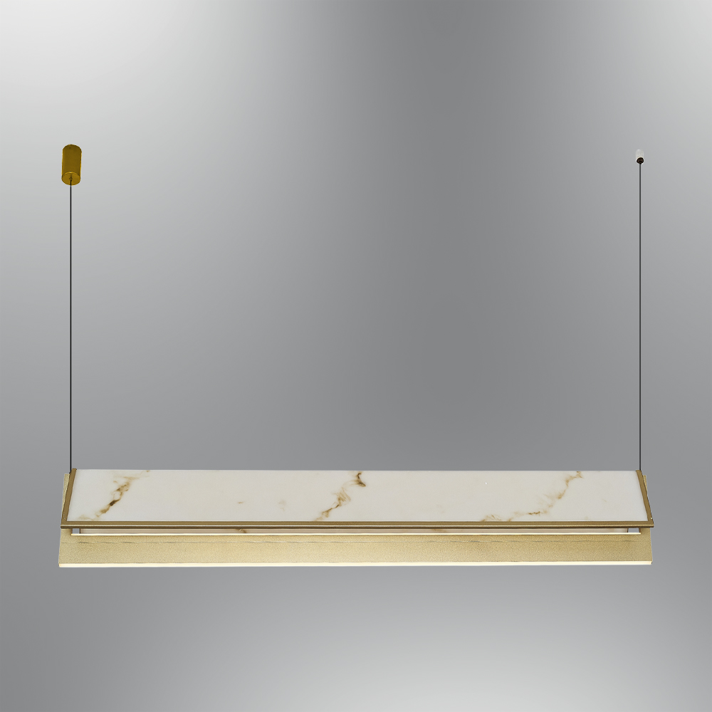 أصفر-بني أكريليك LED ثريا 92x120 cm Sarı-Kahve Akrilik LED Avize 92x120 cm