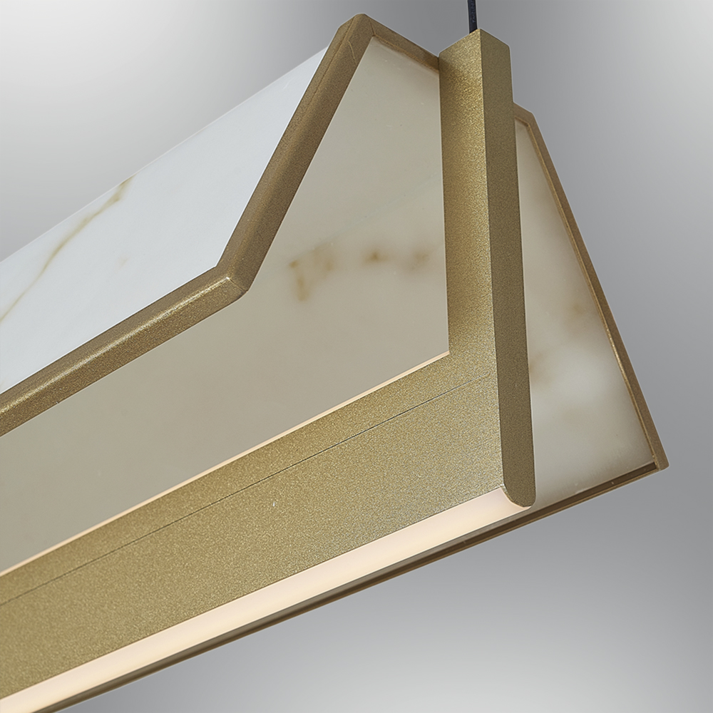 Sarı-Kahve Akrilik LED Avize 92x120 cm — görsel 3
