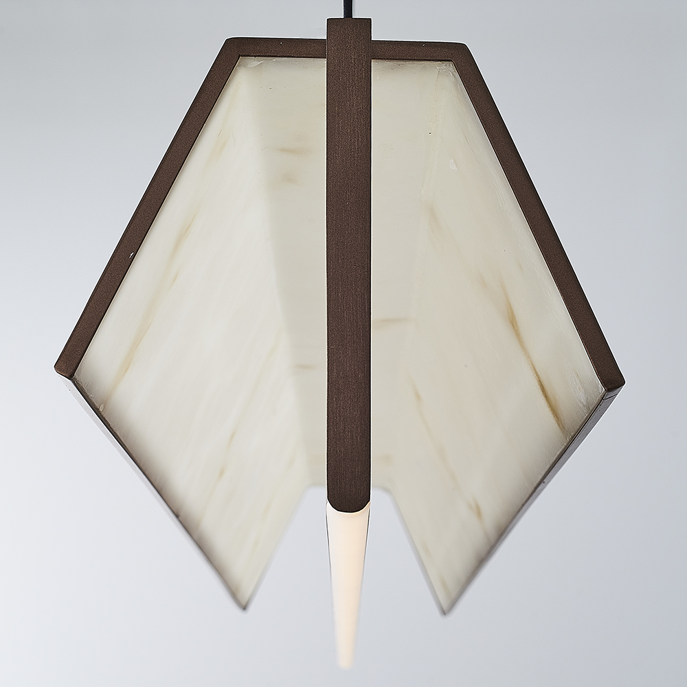 Sarı-Kahve Akrilik LED Avize 92x120 cm — görsel 6