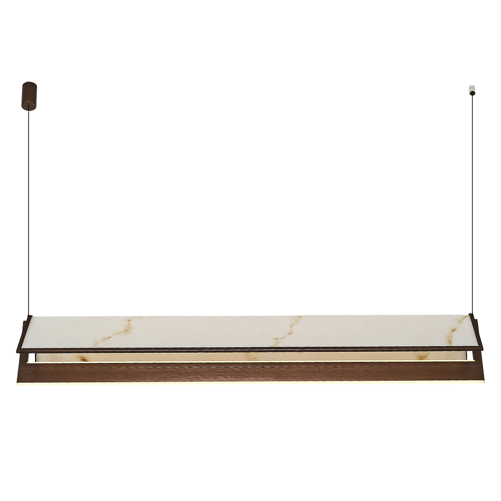 Sarı-Kahve Akrilik LED Avize 120x120 cm — görsel 5