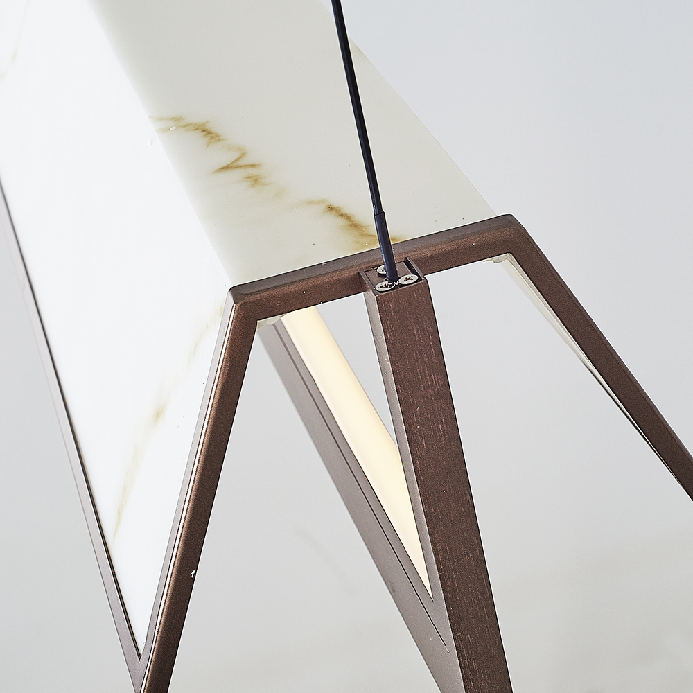 Sarı-Kahve Akrilik LED Avize 120x120 cm — görsel 6
