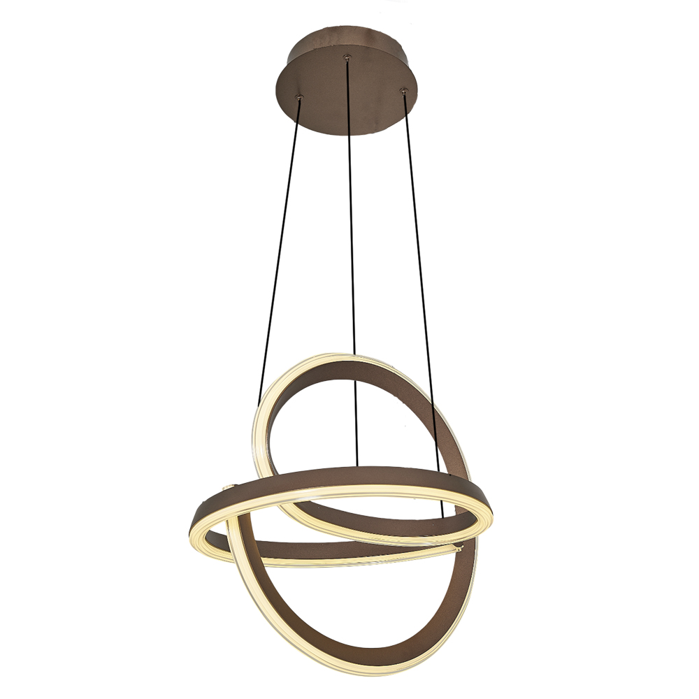 Kahve-Eskitme Akrilik LED Avize 46x150 cm — görsel 2
