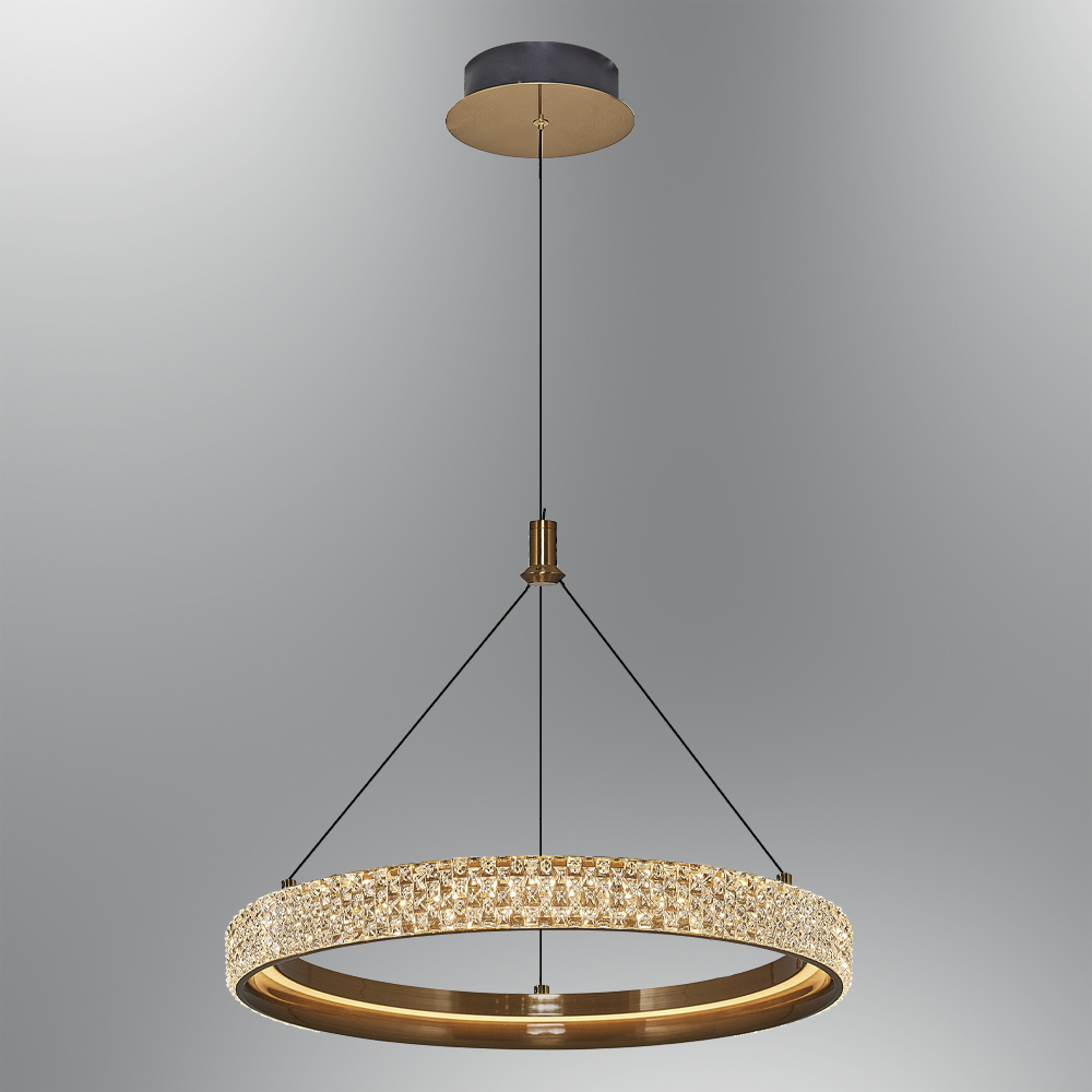 Antique-Platinum Acrylic LED Chandelier 40x120 cm Eskitme-Platin Akrilik LED Avize 40x120 cm
