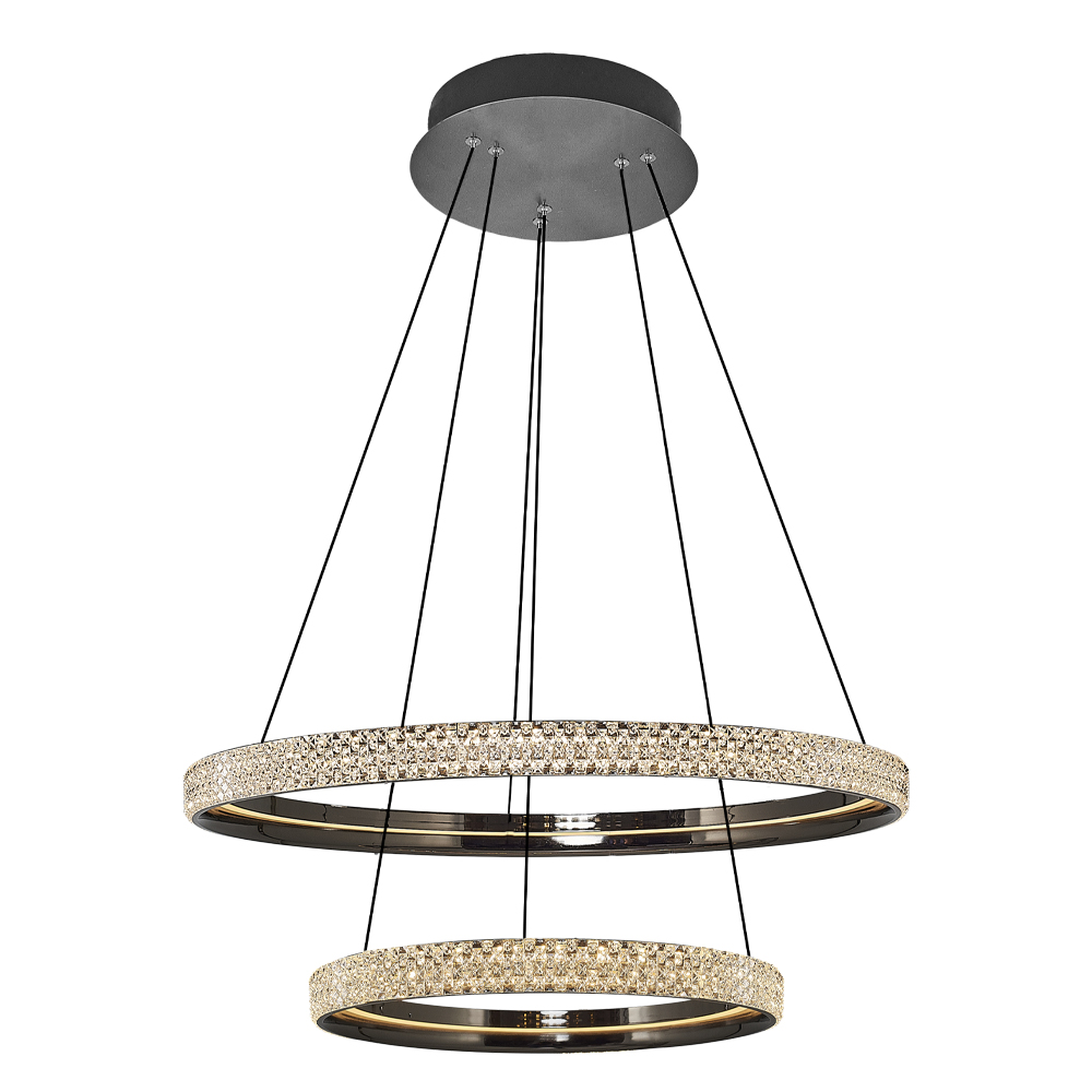 Eskitme-Platin Akrilik LED Avize 60x150 cm — görsel 3