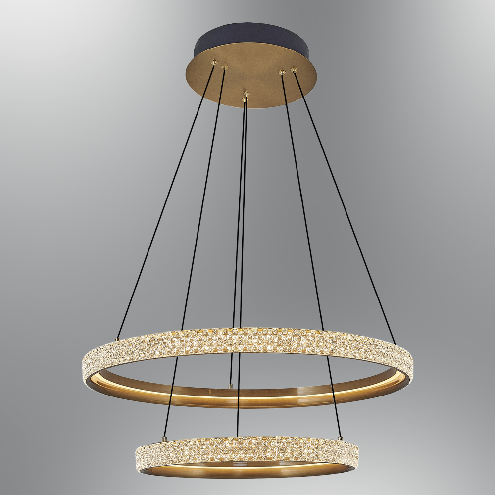 Eskitme-Platin Akrilik LED Avize 60x150 cm — görsel 4