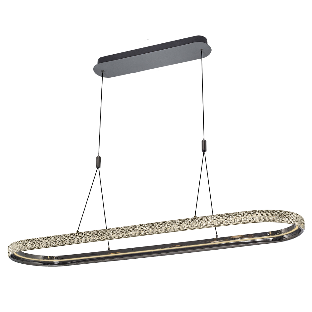 Eskitme-Platin Akrilik LED Avize 115x120 cm — görsel 3