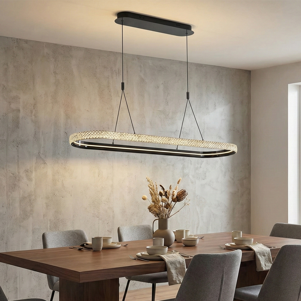 Eskitme-Platin Akrilik LED Avize 115x120 cm — görsel 5