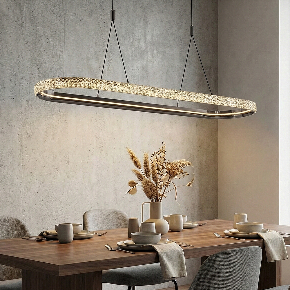 Eskitme-Platin Akrilik LED Avize 115x120 cm — görsel 6