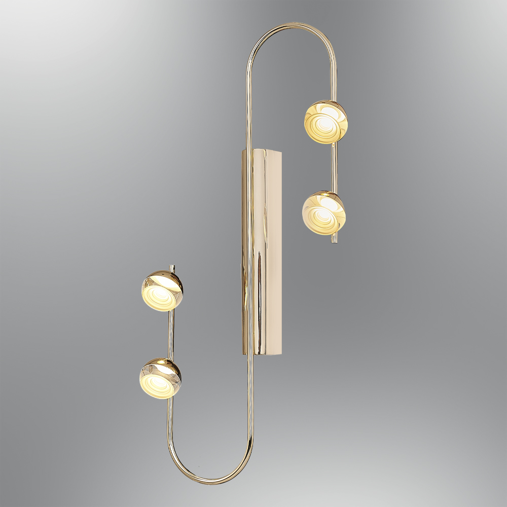 Sarı-Platin Akrilik LED Aplik 26x53 cm — görsel 3