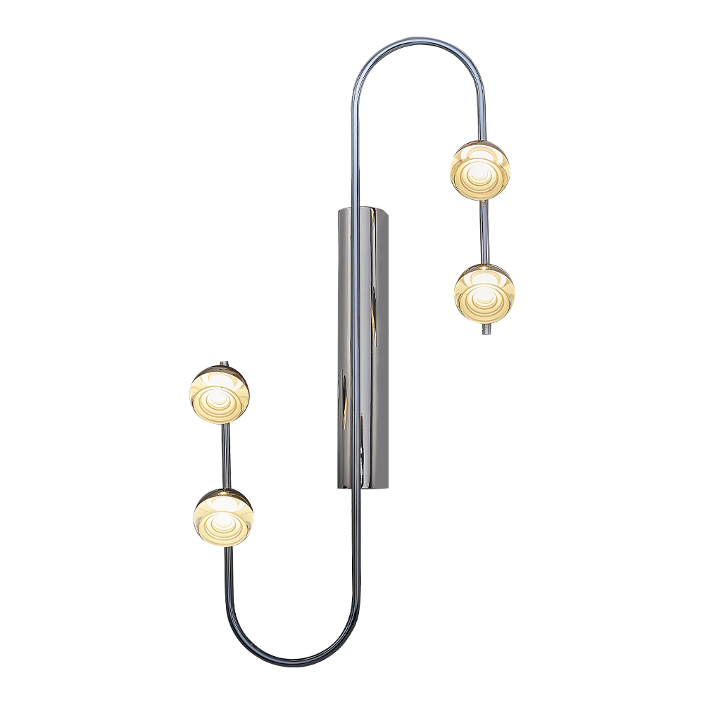 Sarı-Platin Akrilik LED Aplik 26x53 cm — görsel 5