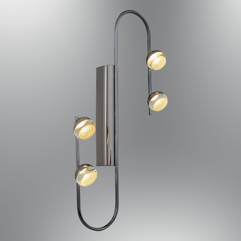 Sarı-Platin Akrilik LED Aplik 26x53 cm — görsel 6