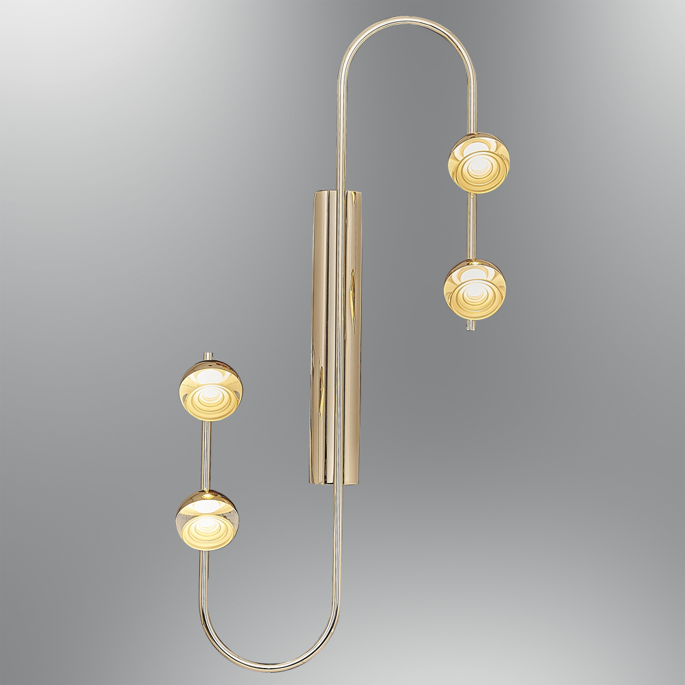 Sarı-Platin Akrilik LED Aplik 26x53 cm — görsel 8