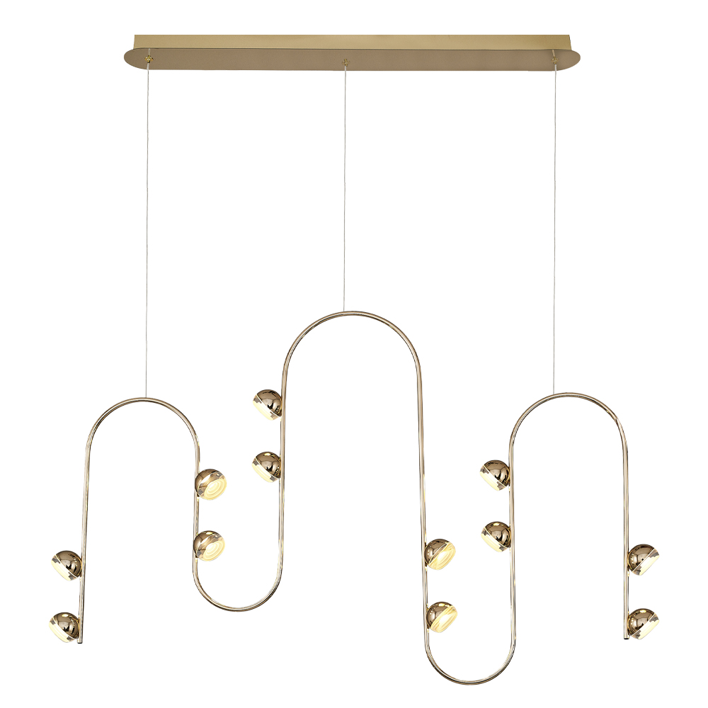 Sarı-Platin Akrilik LED Avize 95x120 cm (32w) — görsel 2