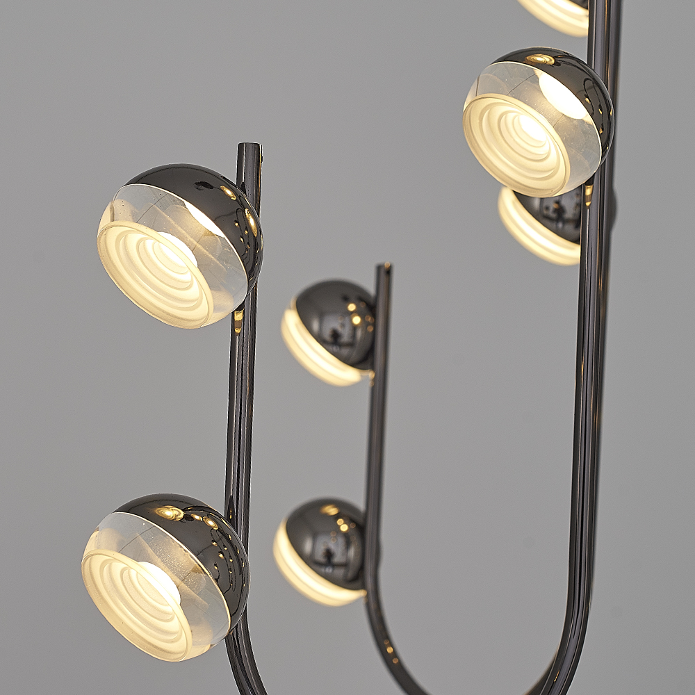 Sarı-Platin Akrilik LED Avize 68x102 cm — görsel 6