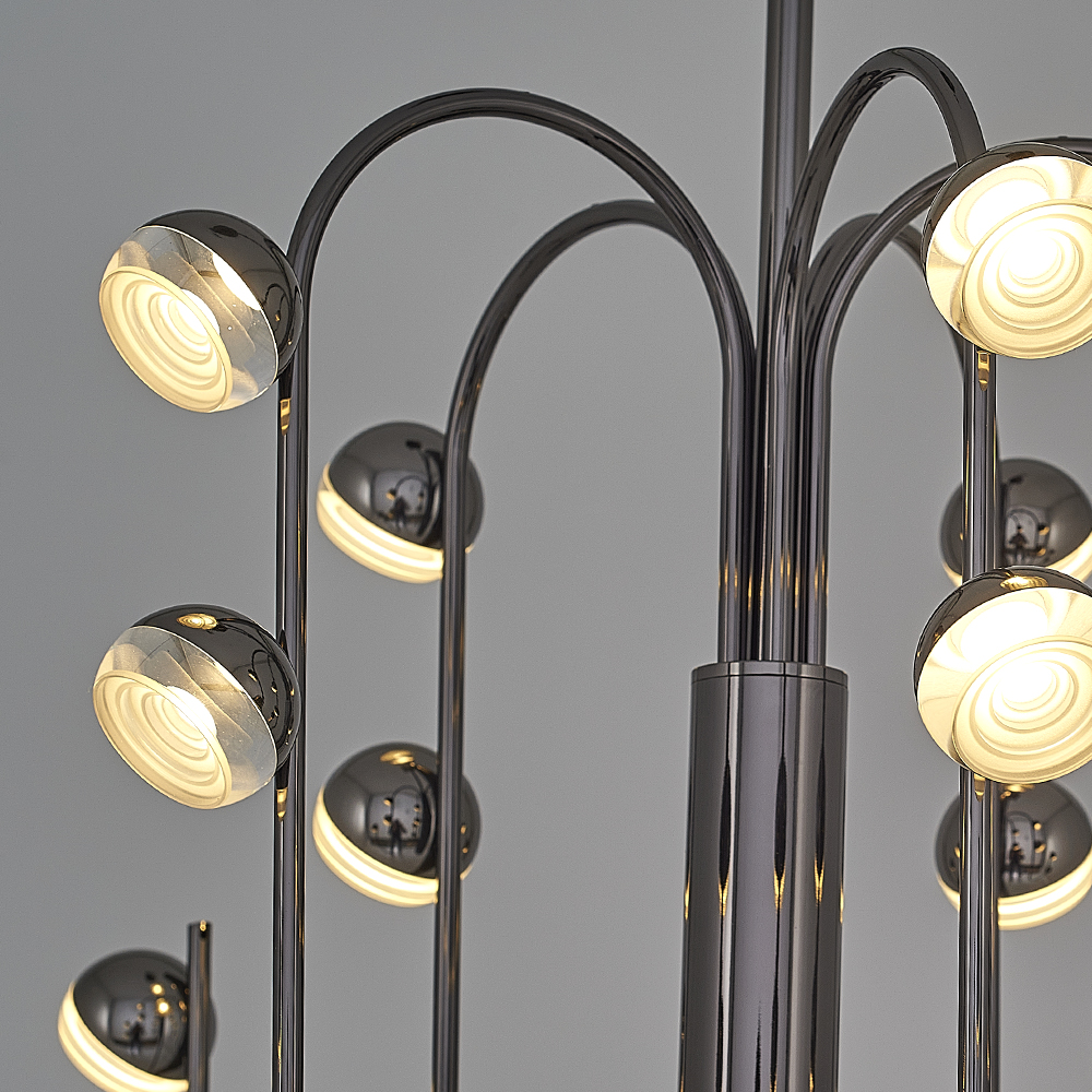 Sarı-Platin Akrilik LED Avize 68x102 cm — görsel 7