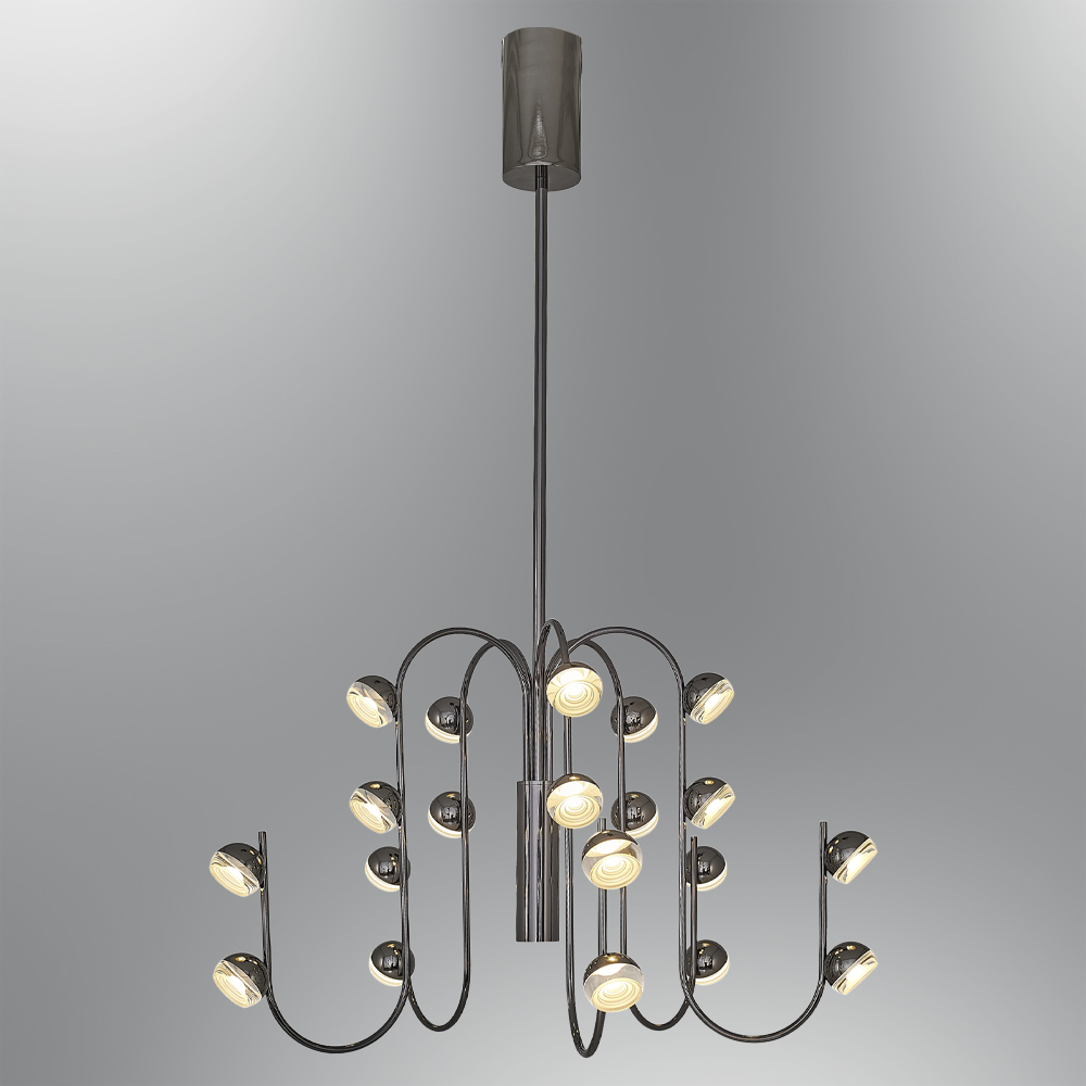 Sarı-Platin Akrilik LED Avize 68x102 cm — görsel 8