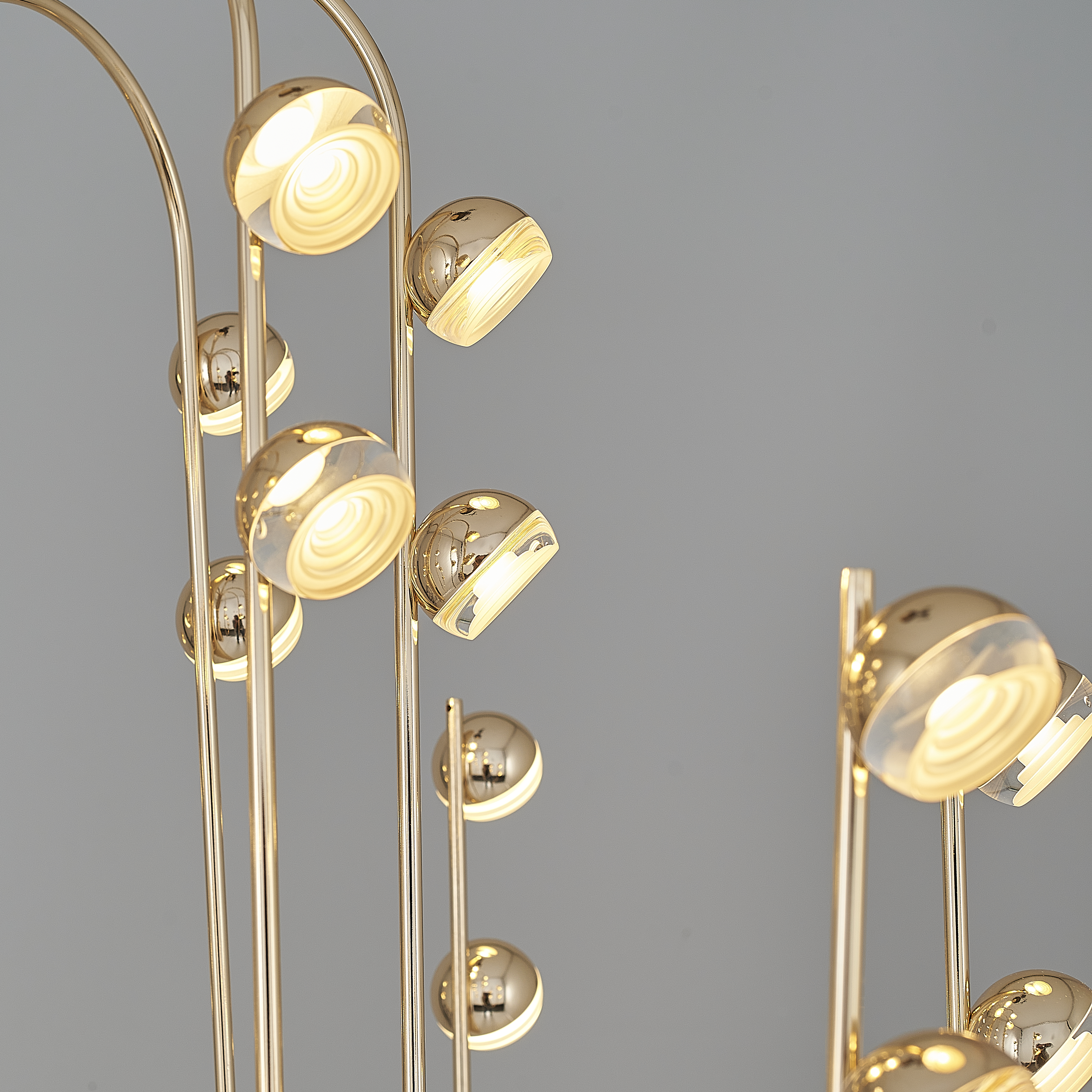 Sarı-Platin Akrilik LED Avize 80x100 cm — görsel 3