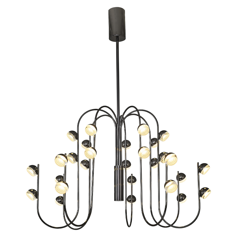 Sarı-Platin Akrilik LED Avize 80x100 cm — görsel 4