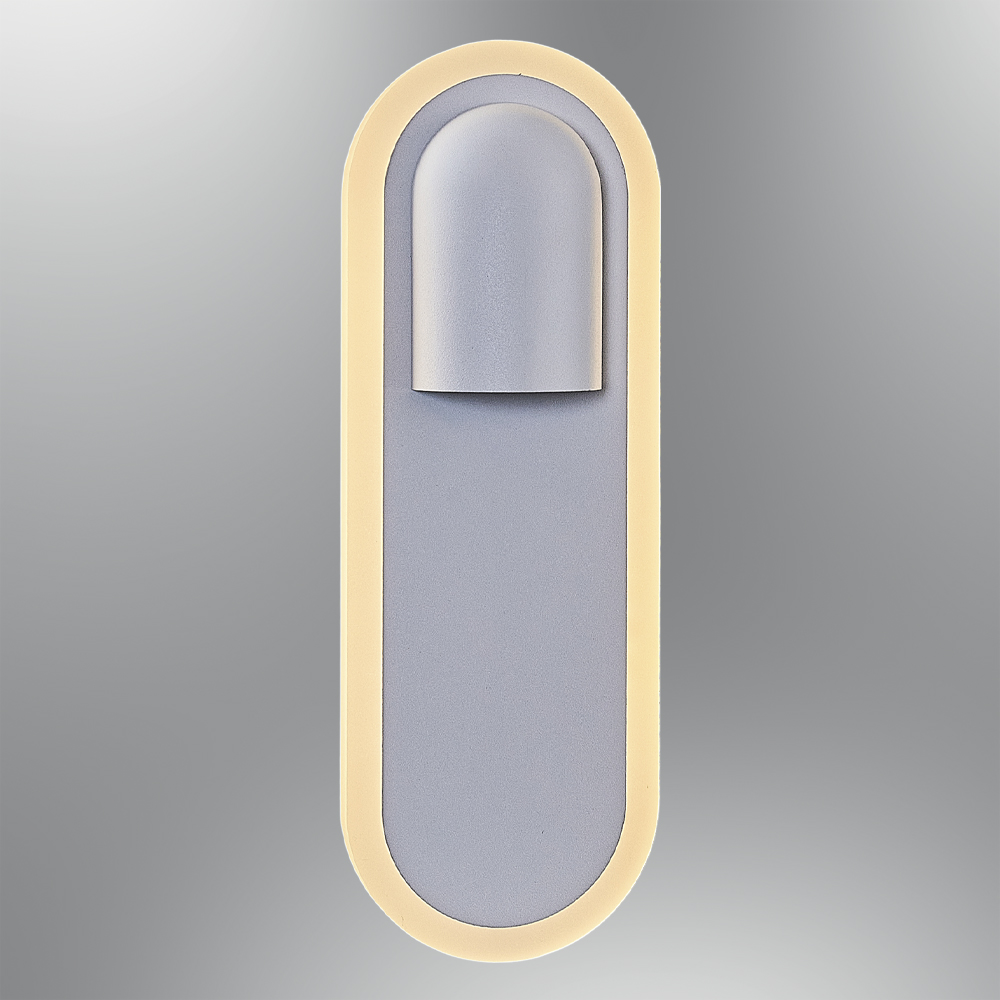 Beyaz-Meşe Akrilik LED Aplik 9x26 cm — görsel 3