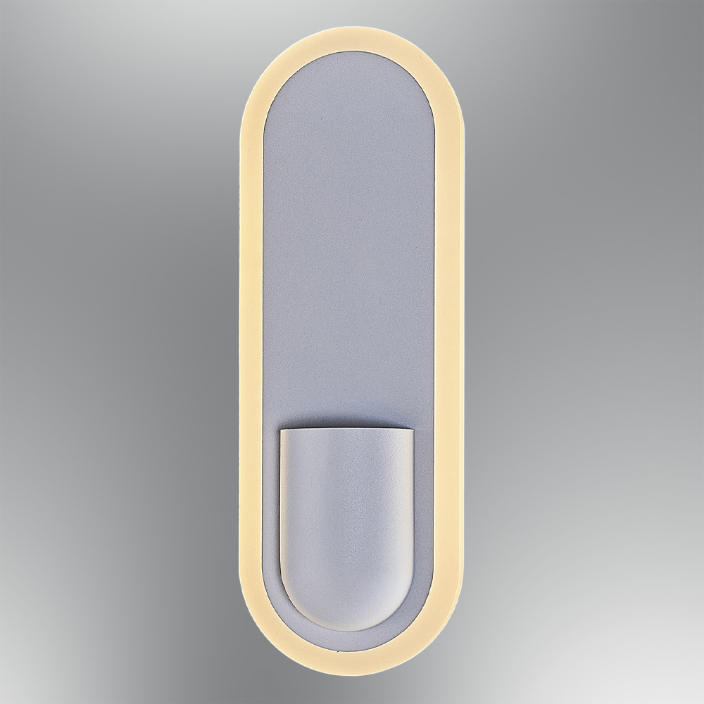 Beyaz-Meşe Akrilik LED Aplik 9x26 cm — görsel 8