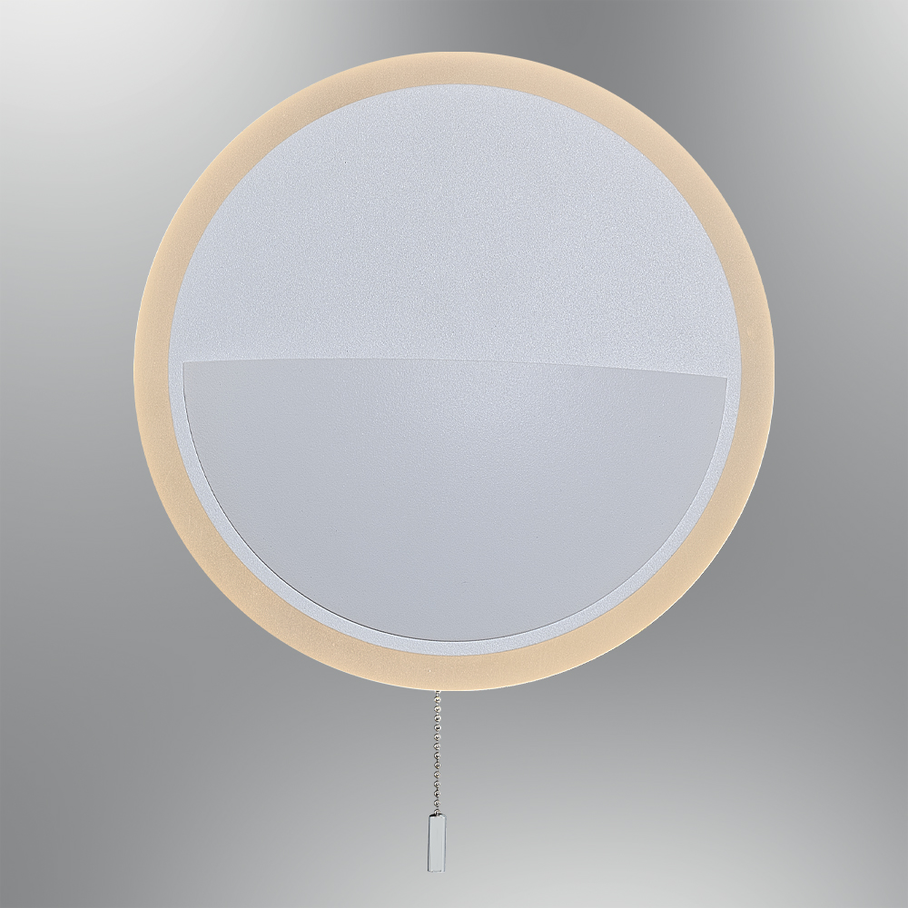 Beyaz-Meşe Akrilik LED Aplik 18x6 cm