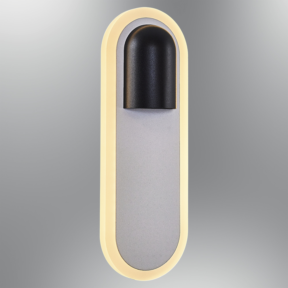 Beyaz-Siyah Akrilik LED Aplik 9x26 cm — görsel 6