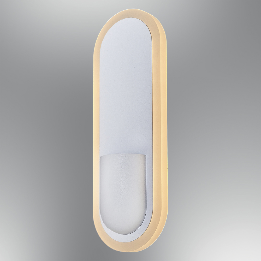 Beyaz-Siyah Akrilik LED Aplik 9x26 cm — görsel 8