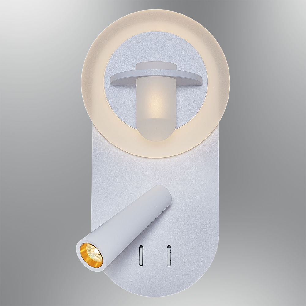 Beyaz-Siyah Akrilik LED Aplik 11x25 cm — görsel 3