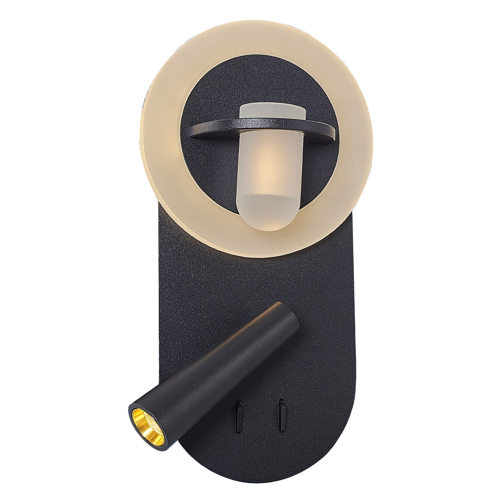 Beyaz-Siyah Akrilik LED Aplik 11x25 cm — görsel 7