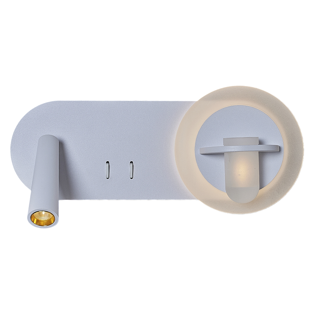 Beyaz-Siyah Akrilik LED Aplik 30x10 cm