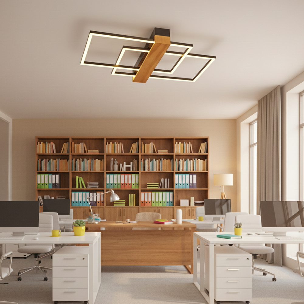Ahşap LED Plafonyer 54x8 cm — görsel 3