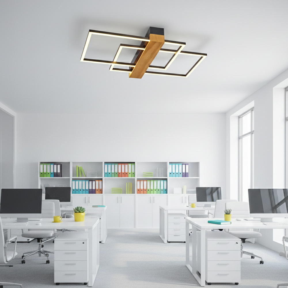 Ahşap LED Plafonyer 54x8 cm — görsel 4