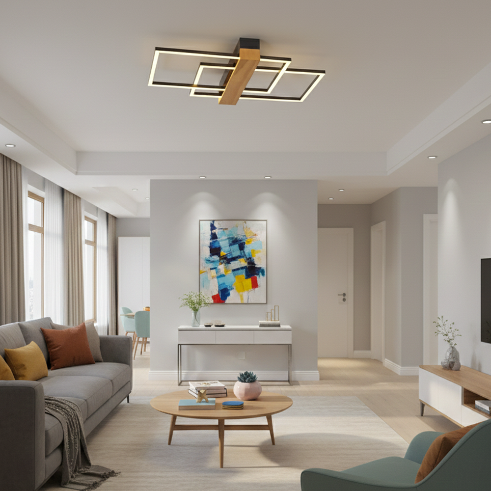 Ahşap LED Plafonyer 54x8 cm — görsel 5