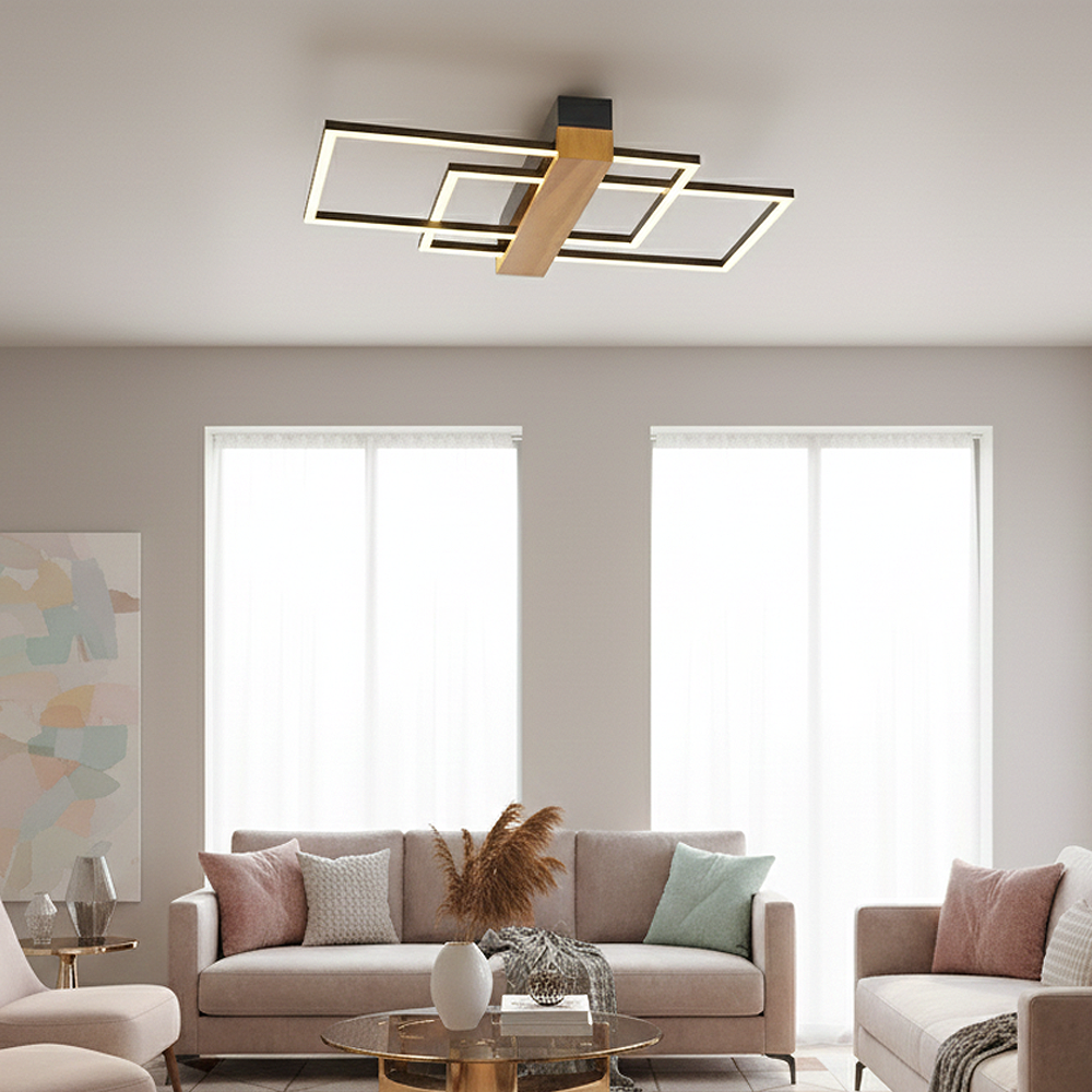 Ahşap LED Plafonyer 54x8 cm — görsel 6