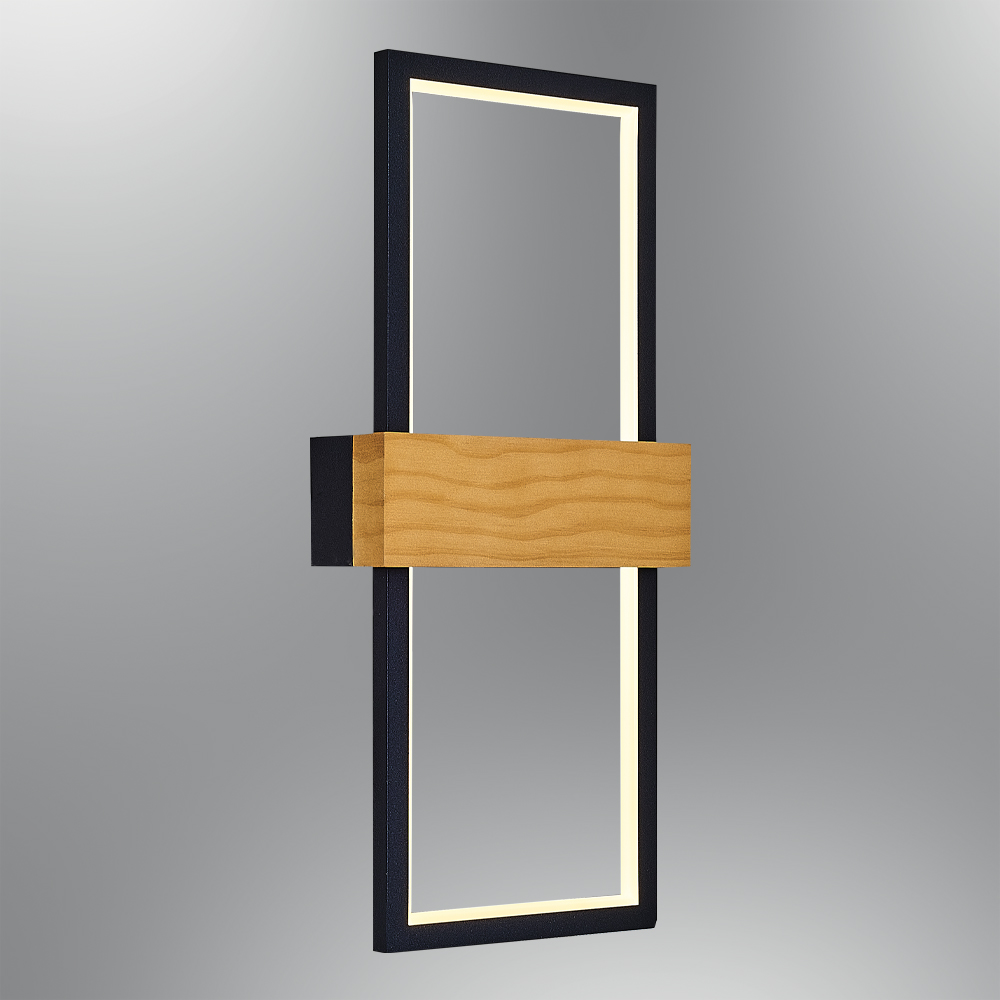 Ahşap LED Aplik 18x42 cm