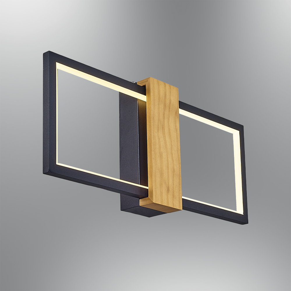 Ahşap LED Aplik 18x42 cm — görsel 3