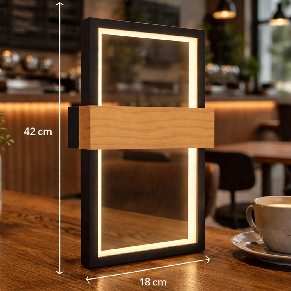 Ahşap LED Aplik 18x42 cm — görsel 7