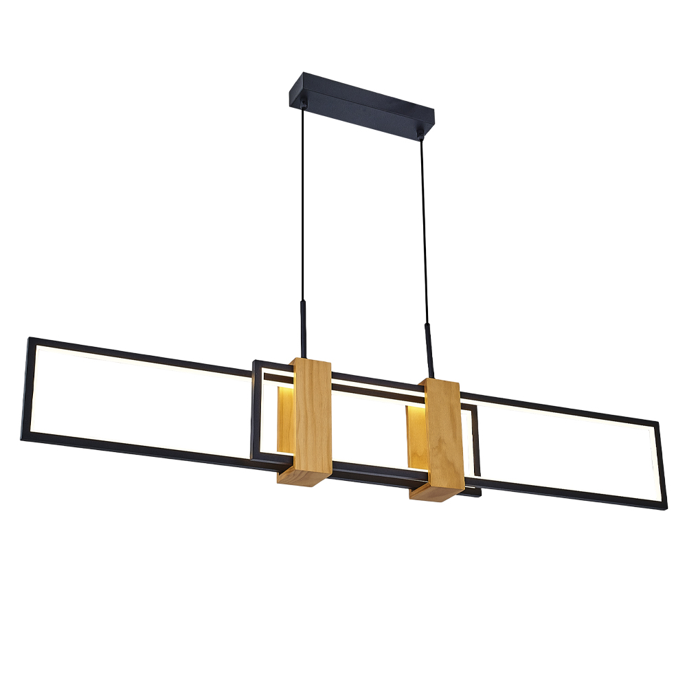 Ahşap LED Avize 110x120 cm — görsel 2